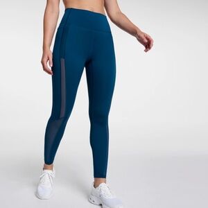 Calia Womens Inspire Mesh Leggings in Deep Maine XS